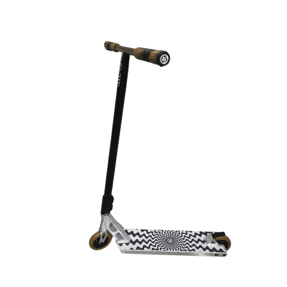 AB Bikes Scooter Hipe XL in silver&brown – left side view