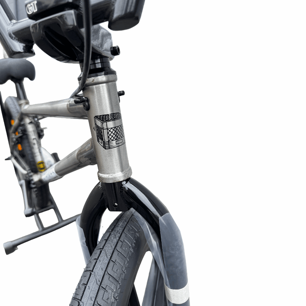 AB Bikes BMX Team Roskelley RAW in raw – head tube view