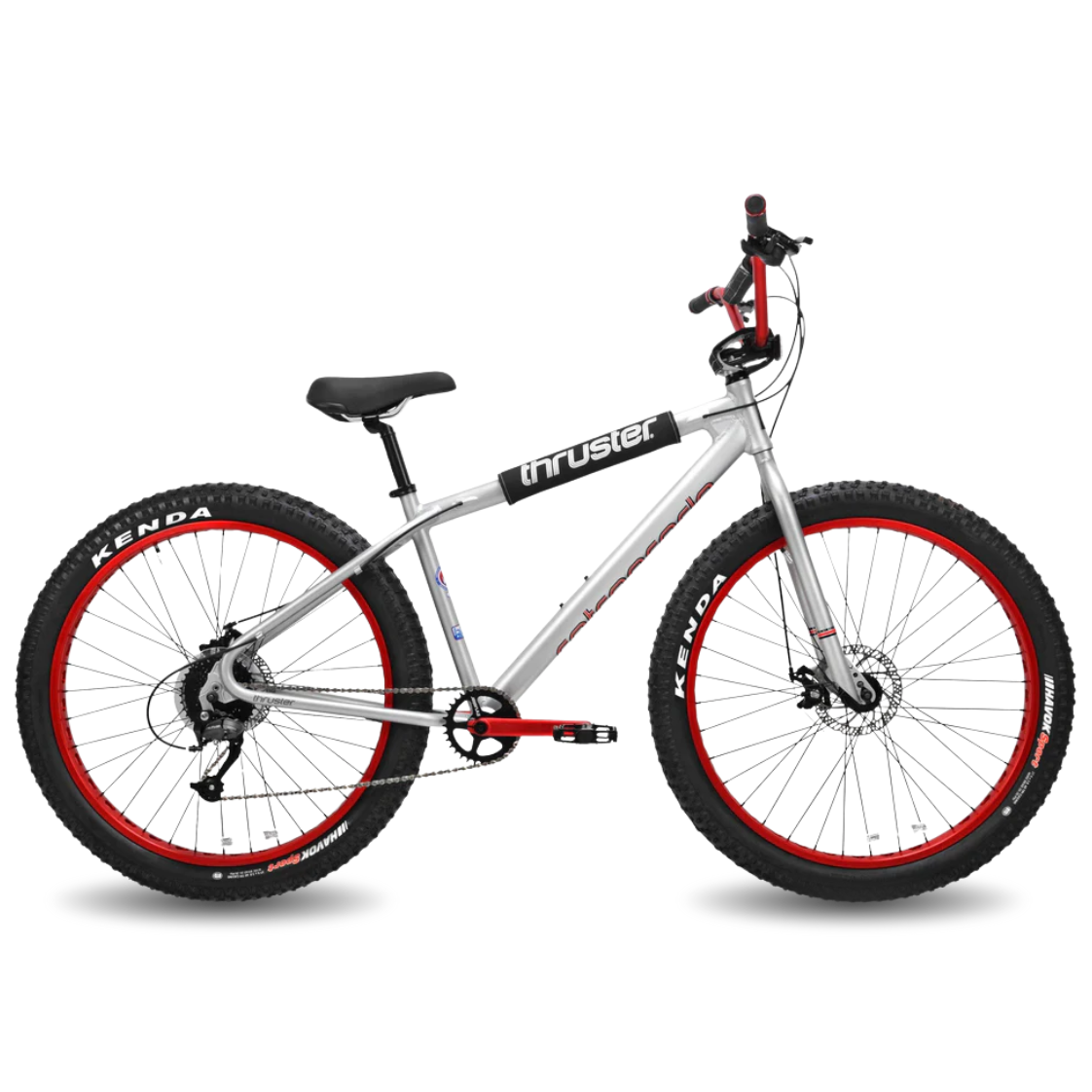 AB Bikes BMX Thruster Retrograde in silver – side view