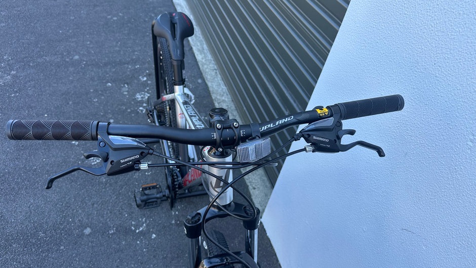 AB Bikes Mountain Bike UPLAND in silver black – top view