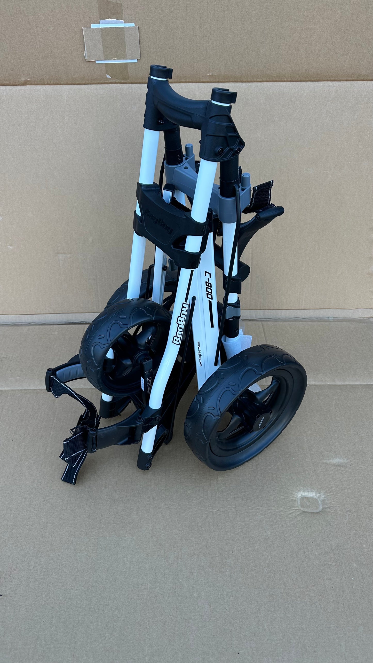 Bag Boy C800 Golf Trundler Golf Trolley quick release folding golf 3 Wheel push cart with drink holder