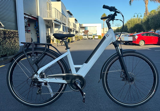 City Electric assist Bicycle, E bike, lithium battery, step through frame, 27.5"