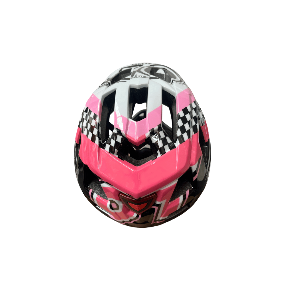 AB Bikes Accessories Xds Kids full face Helmet in pink – back view
