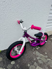 AB Bikes Kid Bike Kids Balance Bike 2 in purple – front side view