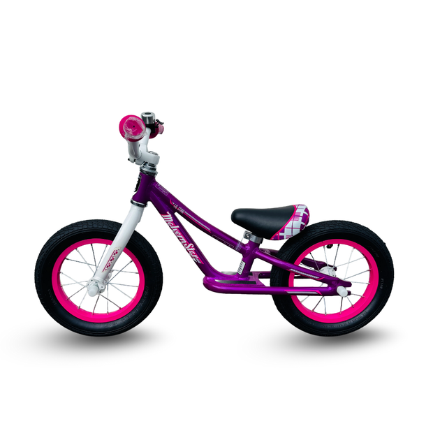 AB Bikes Kid Bike Kids Balance Bike 2 in purple – side view