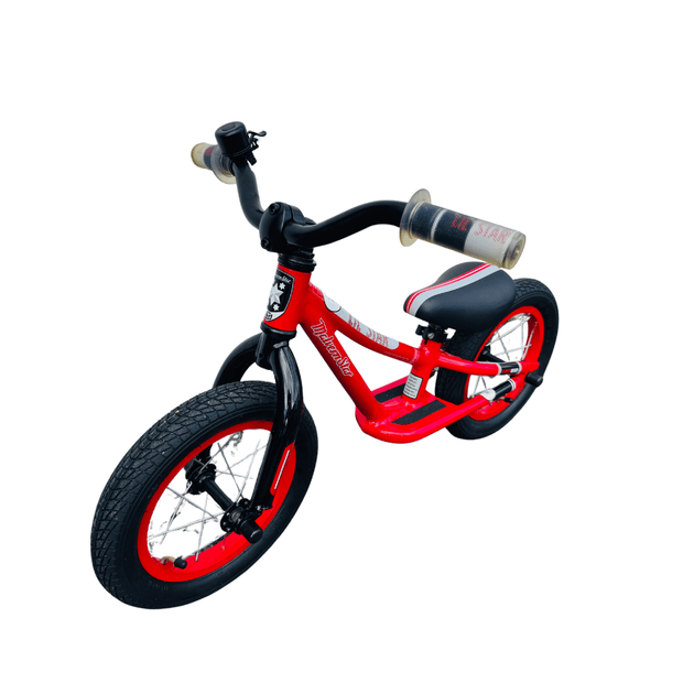 AB Bikes Kid Bike Kids Balance Bike 2 in red – front side view